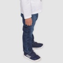 Pantalon en jeans bébé avec ceinture en rib