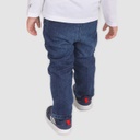 Pantalon en jeans bébé avec ceinture en rib