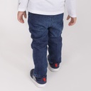 Pantalon en jeans bébé avec ceinture en rib