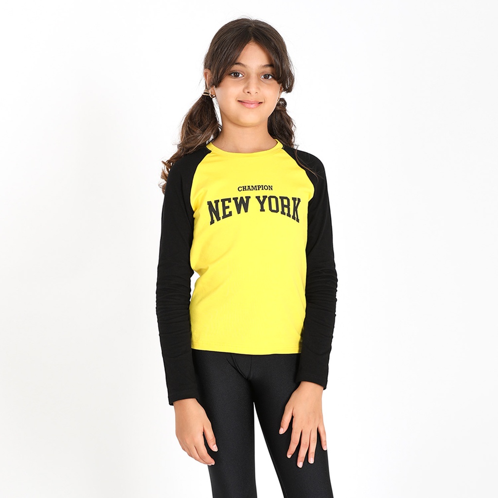 T-shirt fille manche RAGLAN CHAMPION NEW YORK