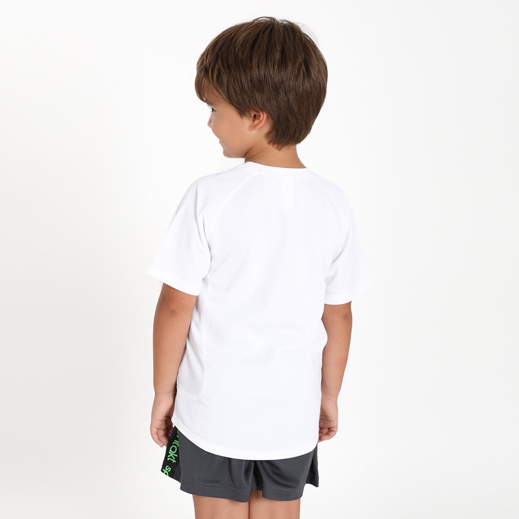 T-shirt de sport garçon manches courtes avec logo