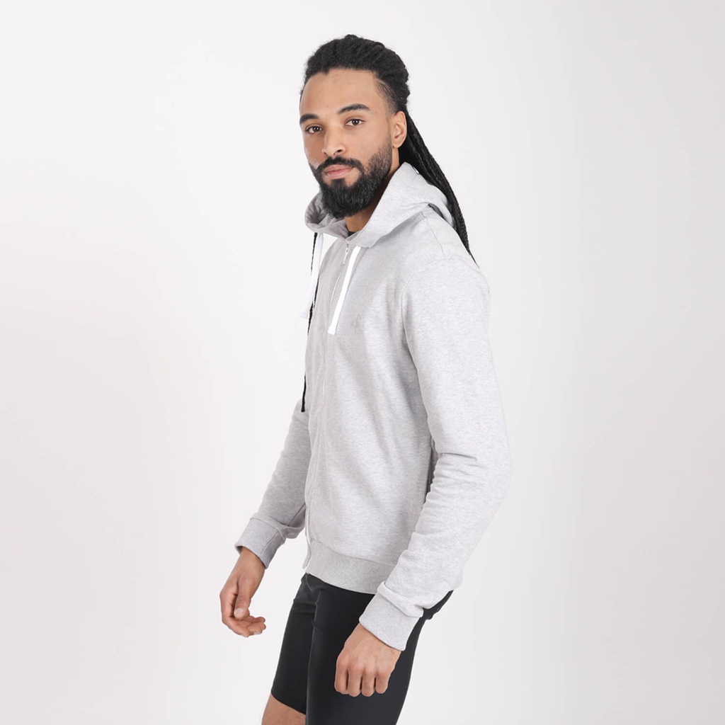 Hoodie zippé homme avec broderie