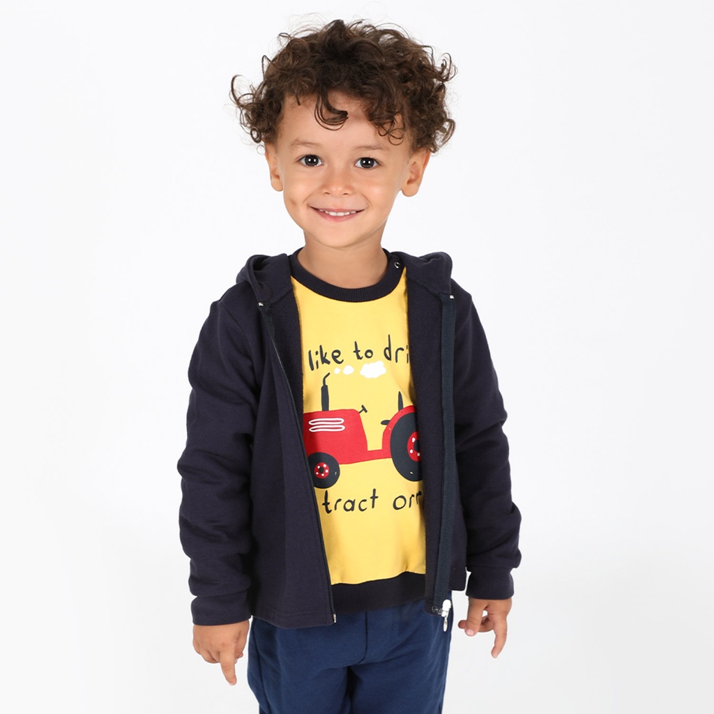 Hoodie zippé bébé avec broderie NOUNOURS