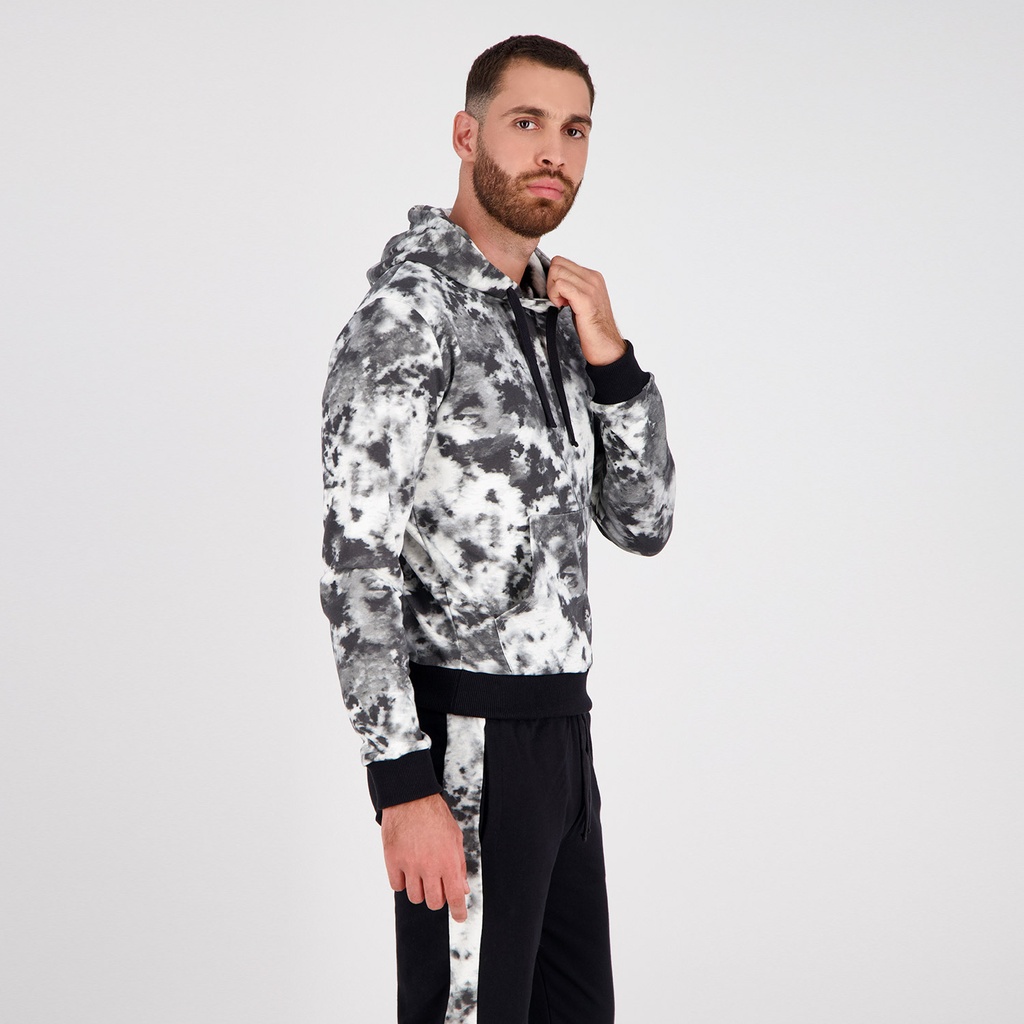 Hoodie homme imprimé tie dye