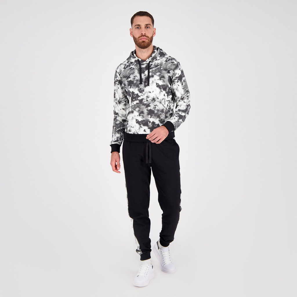 Hoodie homme imprimé tie dye