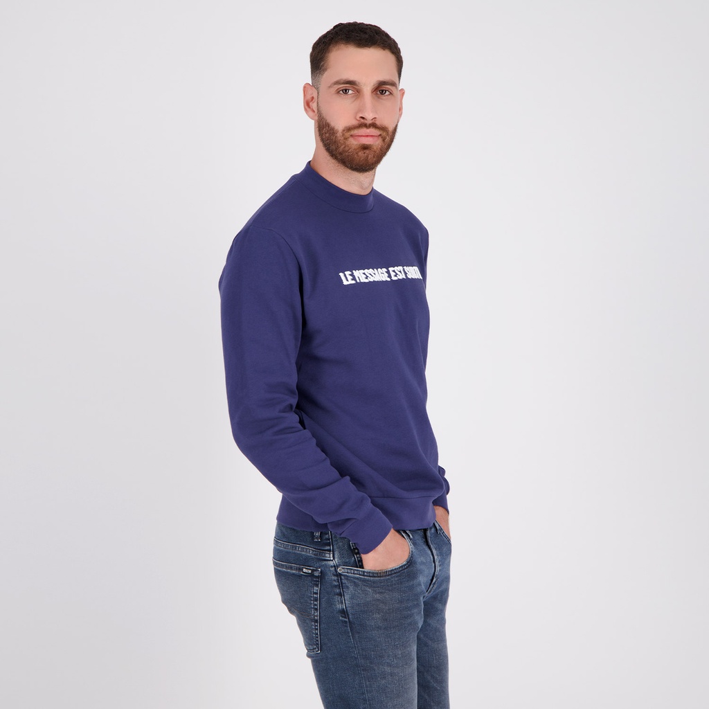 Sweat homme col cheminé LE MESSAGE EST SUBTIL