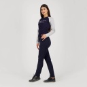 Pantalon slim femme avec strass métallique