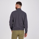 Sweat homme col montant avec zip et broderie