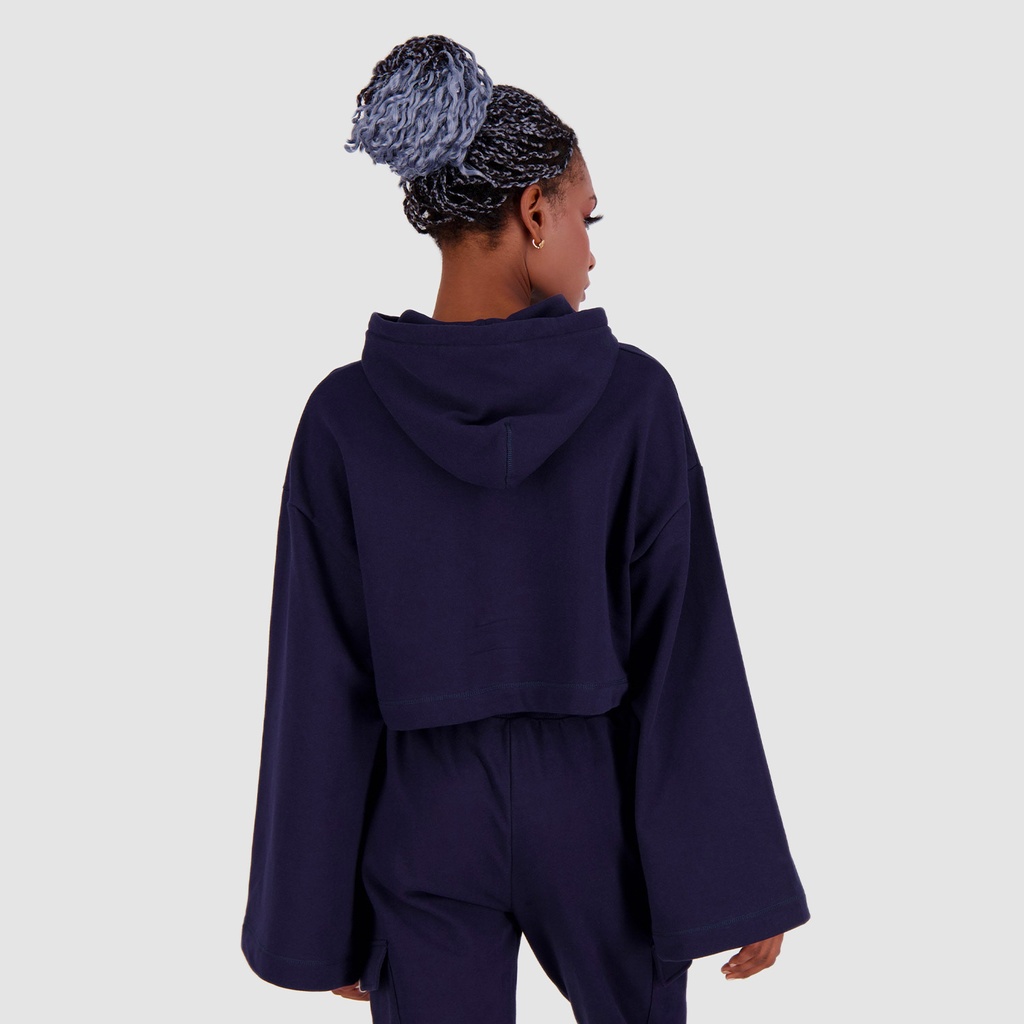 Hoodie crop femme manches larges LIVING MORE SUSTAINABLY