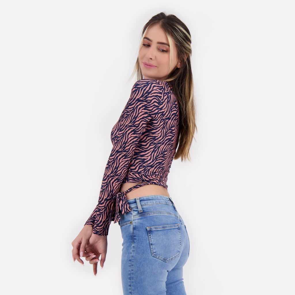 T-shirt femme manches longues imprimé