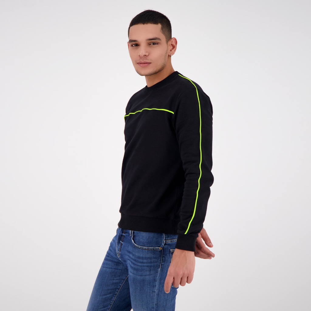 Sweat homme avec piping fluo