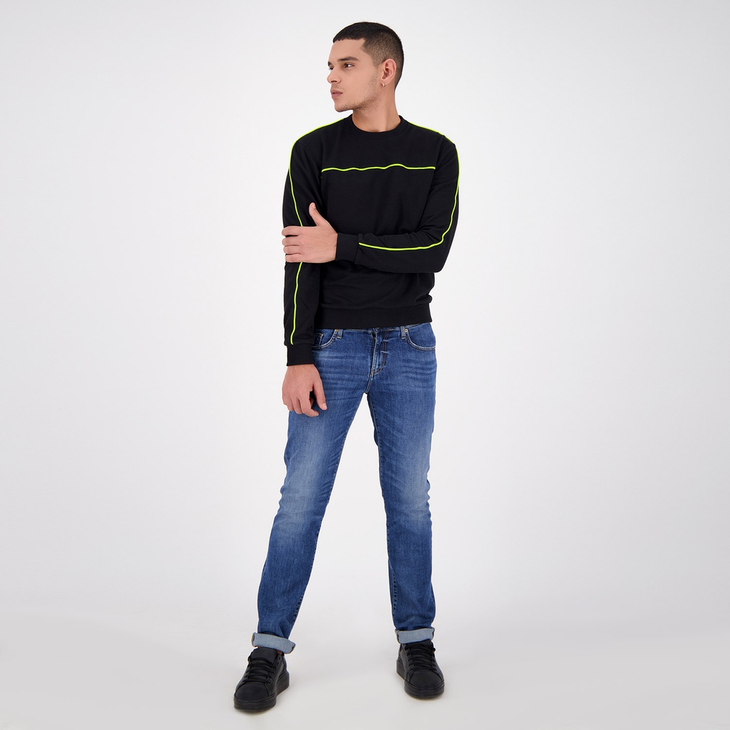 Sweat homme avec piping fluo