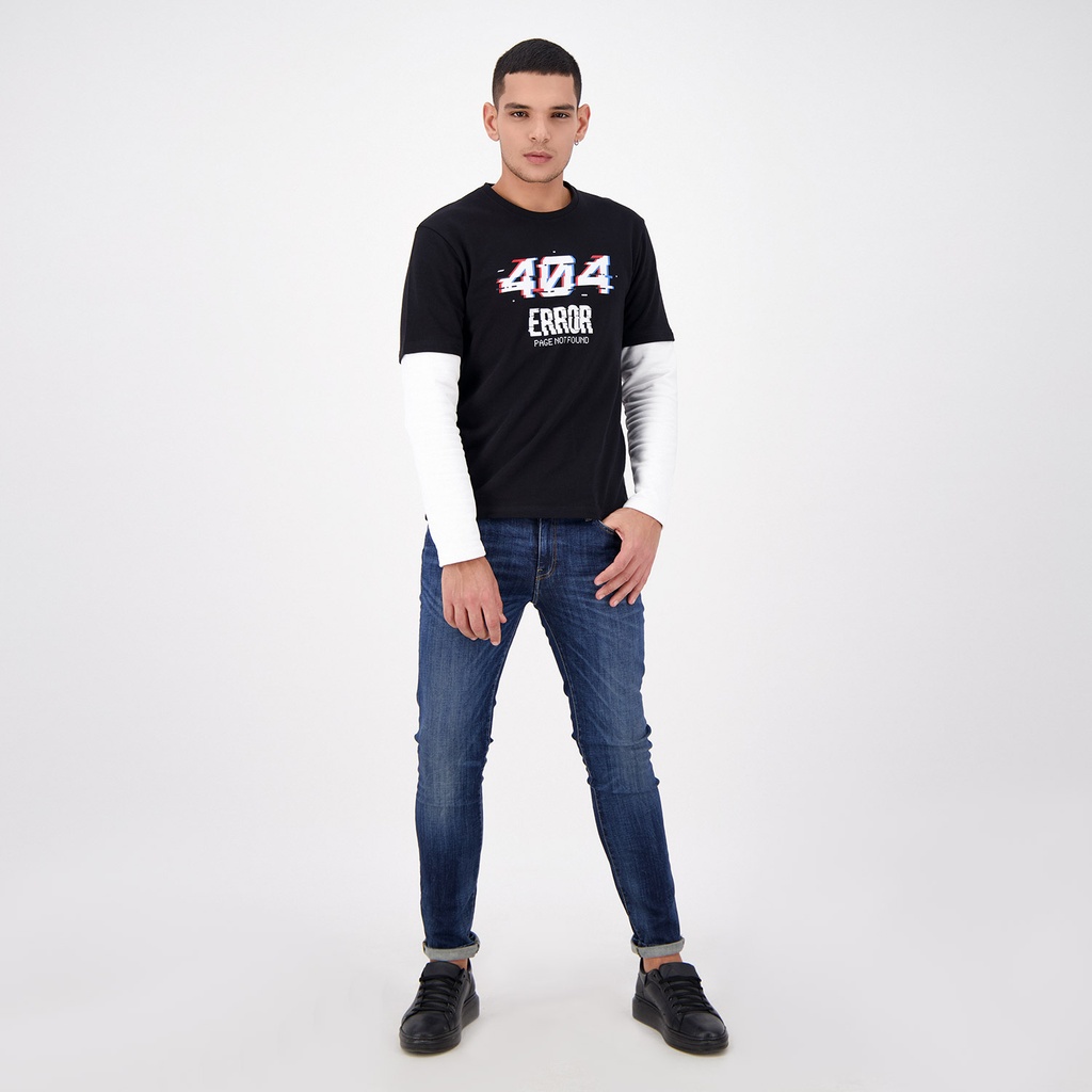 T-shirt homme double manches 404 ERROR