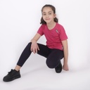 T-shirt de sport fille manches courtes avec logo