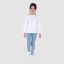 T-shirt fille manches longues avec volant مسرارة