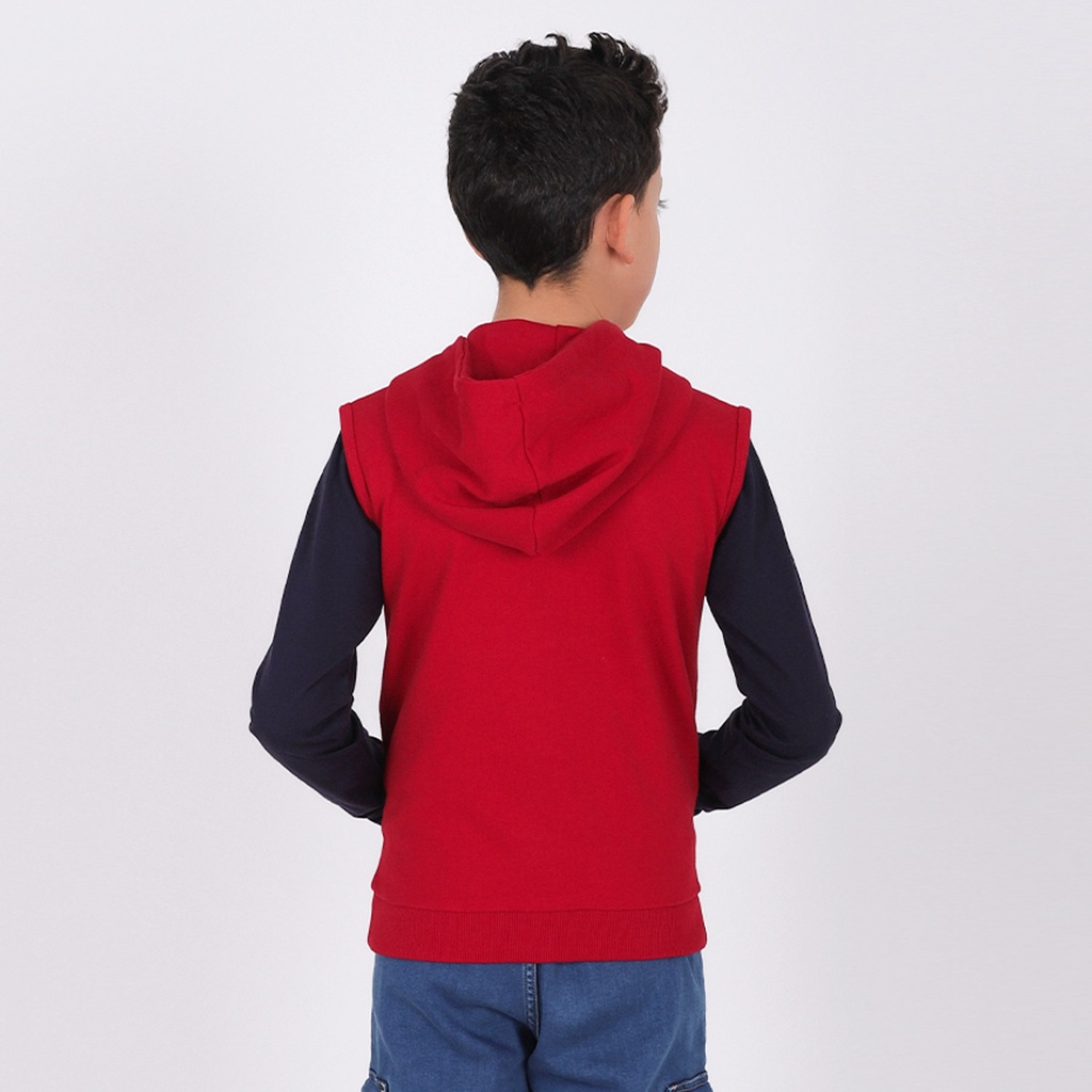 Hoodie zippé garçon sans manches