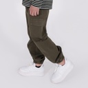 Pantalon cargo garçon avec bords élastique