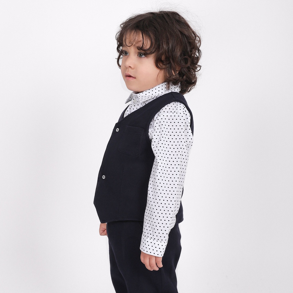 Gilet bébé en piqué interlock