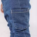 Pantalon cargo bébé en jeans