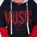 Hoodie garçon manches courtes MUSIC