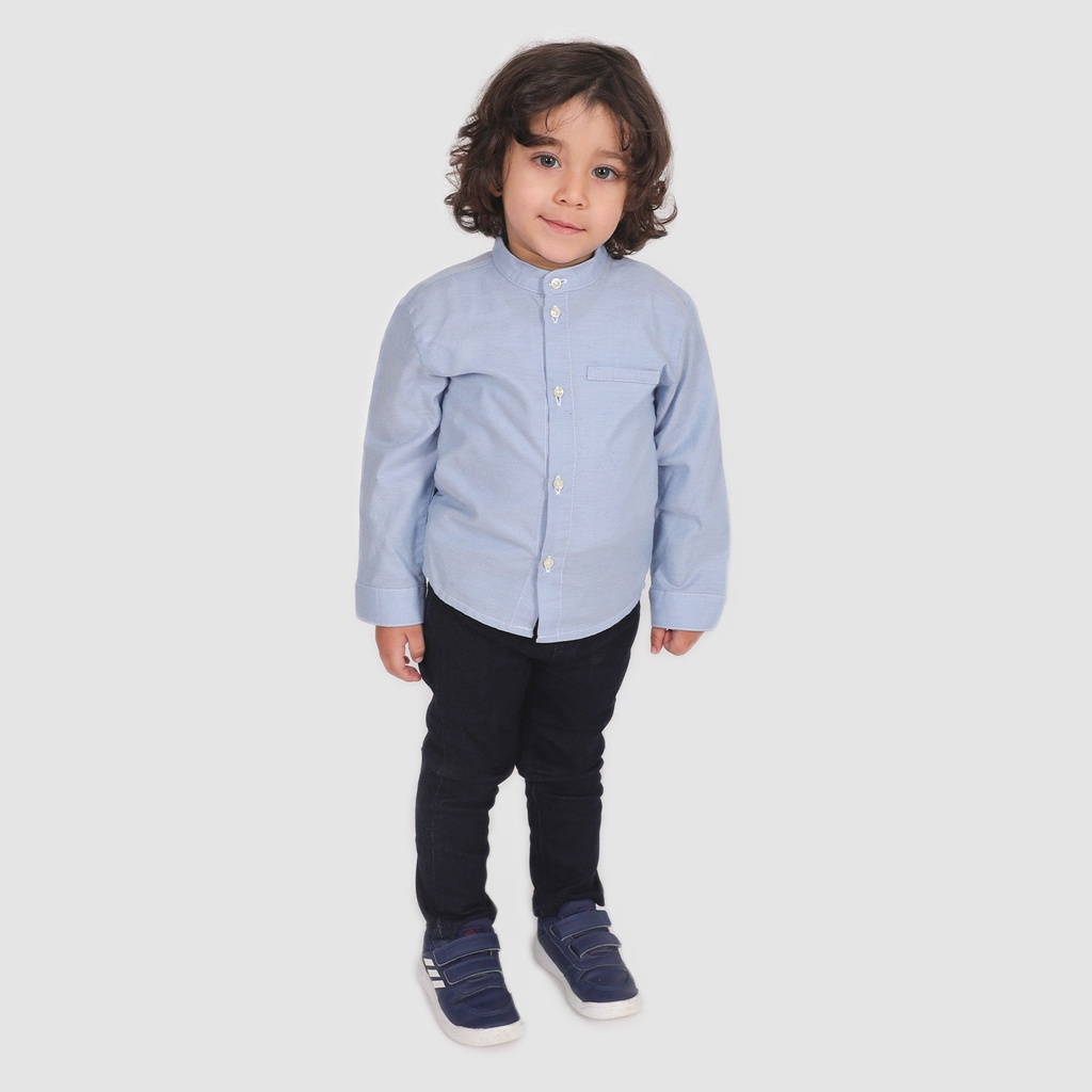 Chemise bébé manches longues à fines rayures