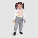 Pantalon bébé fille avec ruban