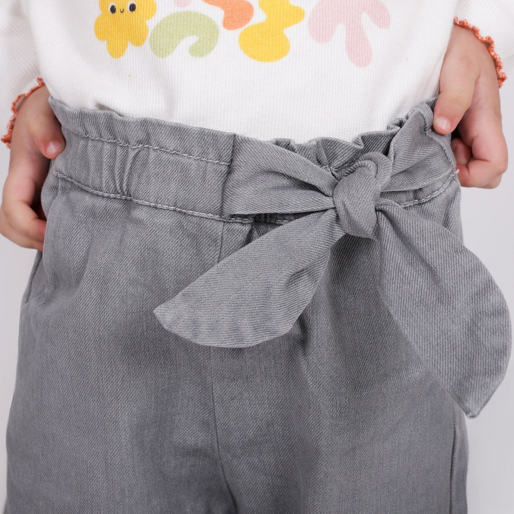 Pantalon bébé fille avec ruban