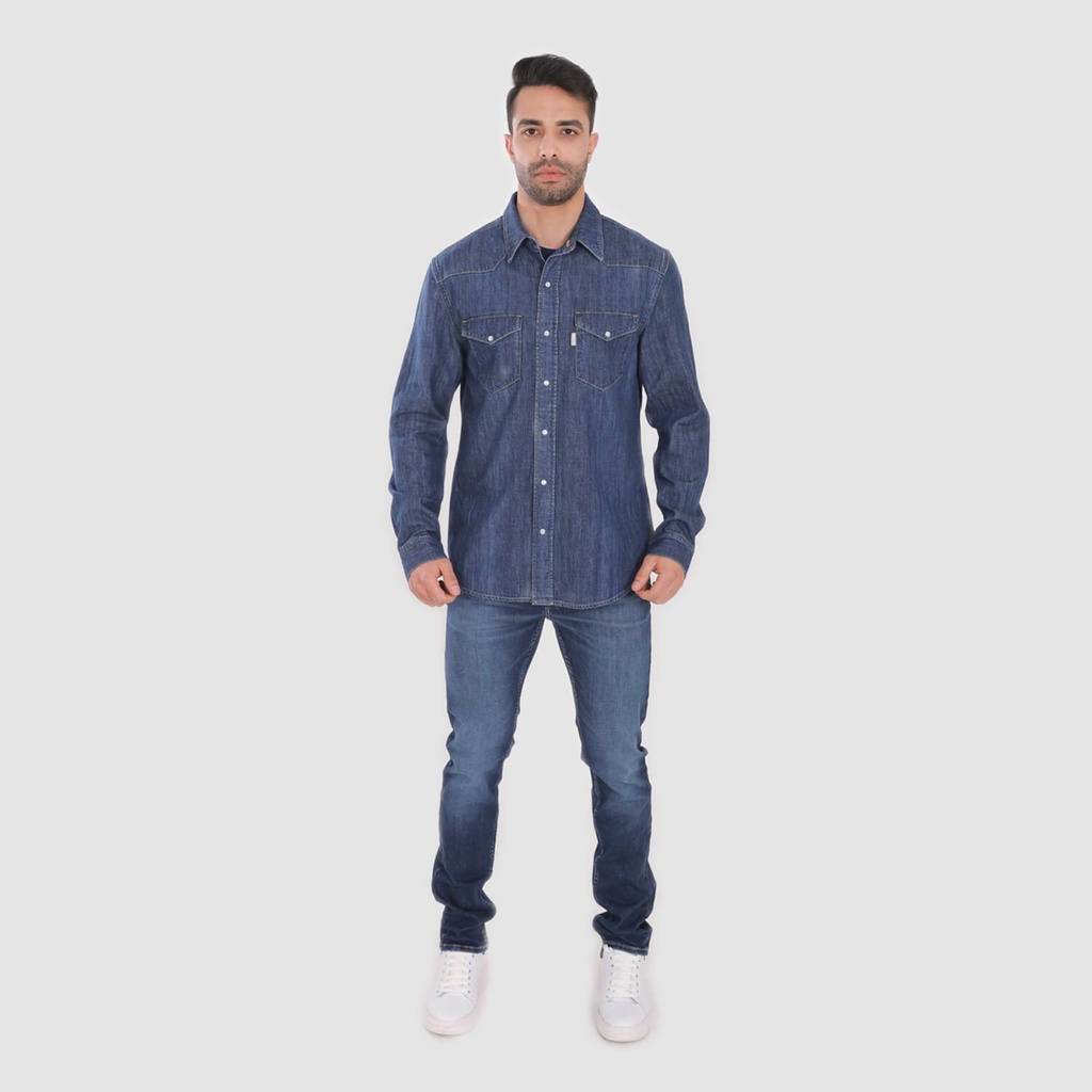 Chemise western homme en jeans  -SHEMS