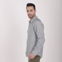 Chemise homme manches longues à fines rayures