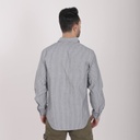 Chemise homme manches longues à fines rayures