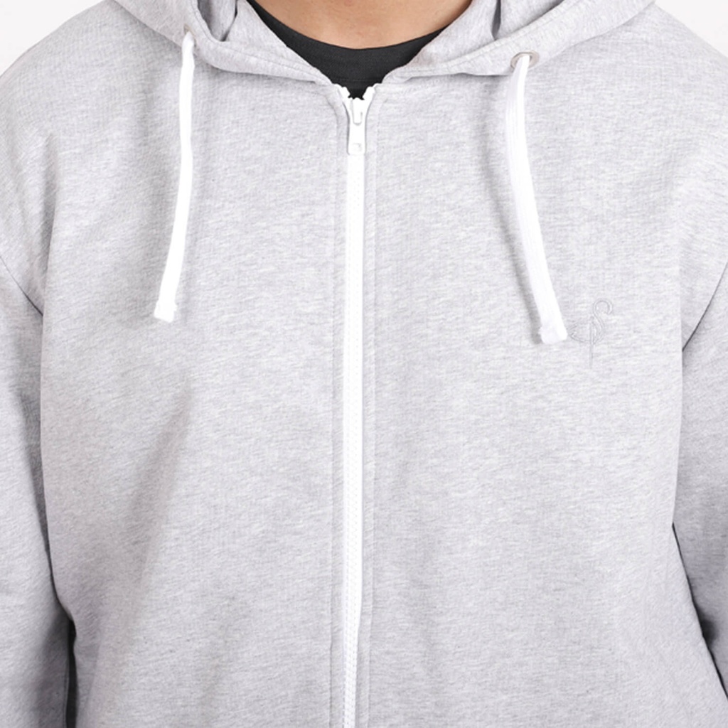 Hoodie zippé homme avec broderie