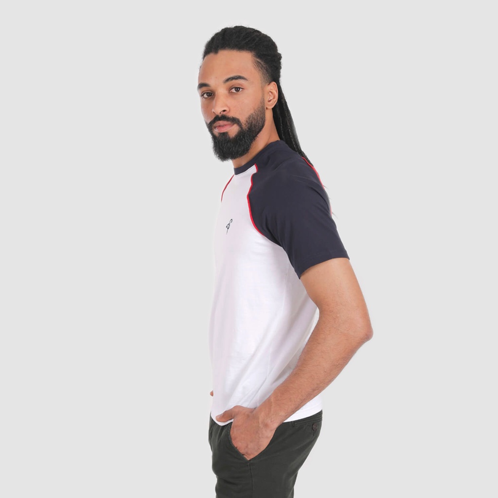 T-shirt homme manches raglan avec pipping