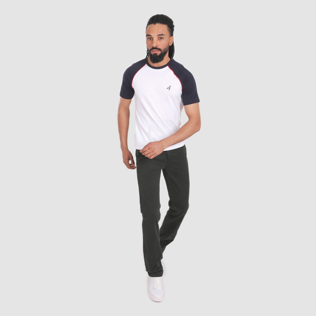 T-shirt homme manches raglan avec pipping