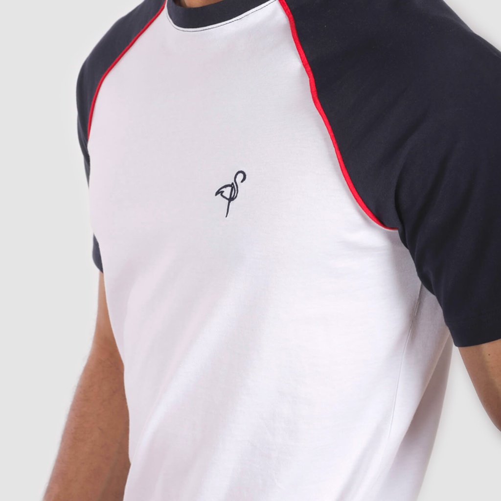 T-shirt homme manches raglan avec pipping