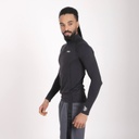 T-shirt de sport zippé homme manches longues avec logo