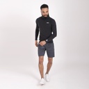 T-shirt de sport zippé homme manches longues avec logo