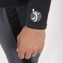T-shirt de sport zippé homme manches longues avec logo