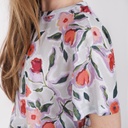 T-shirt crop femme imprimé fleur