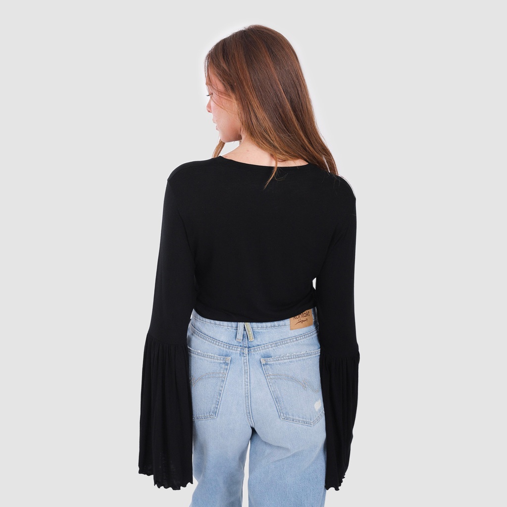 T-shirt femme manches larges avec broderie