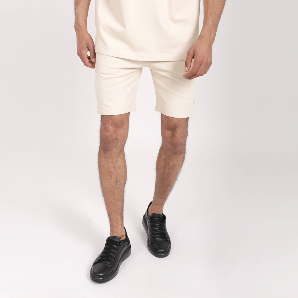 Short homme en molleton avec broderie