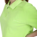 Polo crop femme fluo