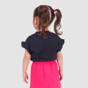 T-shirt bébé manches courtes avec volant بنَّة على بِنَّة