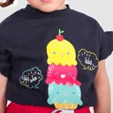 T-shirt bébé manches courtes avec volant بنَّة على بِنَّة