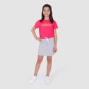 T-shirt crop fille manches courtes bas élastique KONTAKT