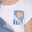 T-shirt fille manches courtes noué SOLEIL SIDIBOUSAID