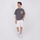 T-shirt oversized garçon contrasté avec poche SKATE BOY