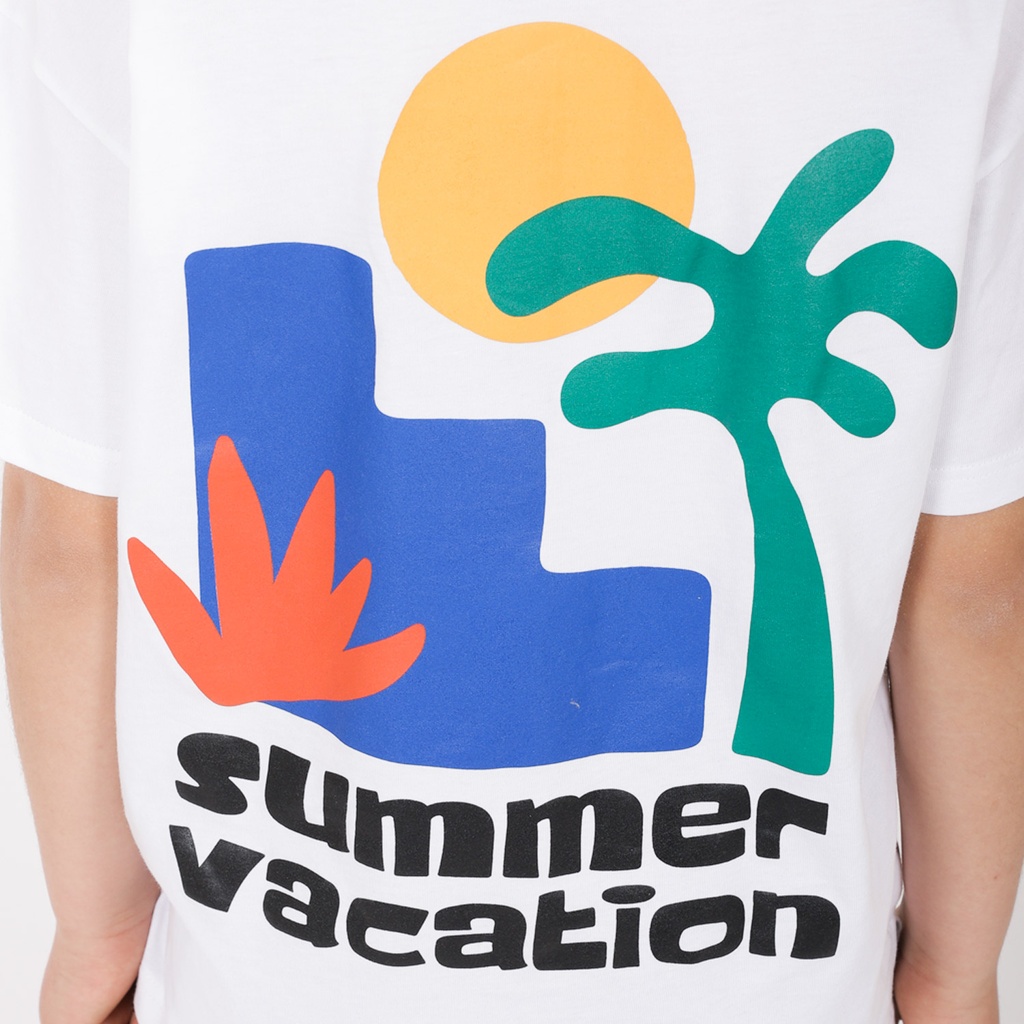 T-shirt oversized garçon contrasté avec poche SUMMER VACATION