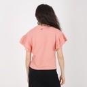 T-shirt femme manches courtes avec volant  كون كيما إنتي