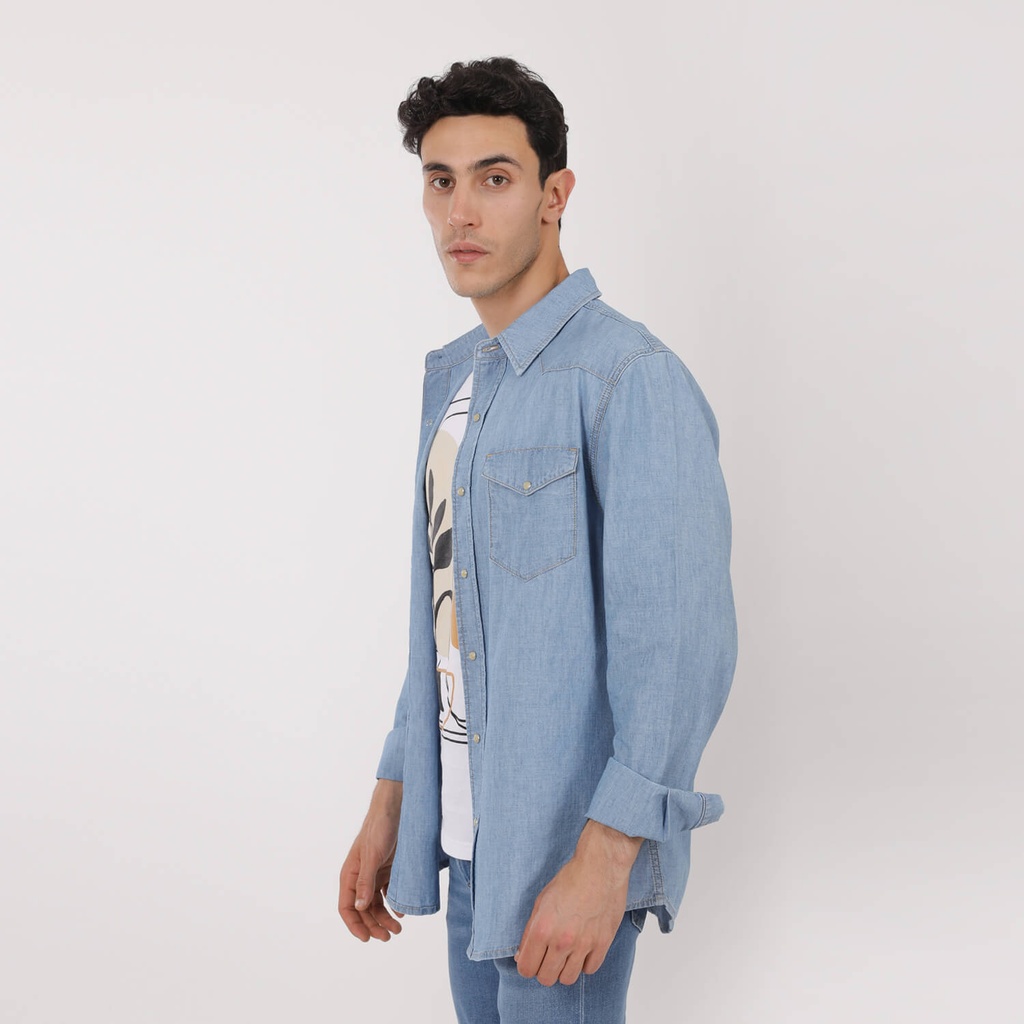 Chemise western homme en jeans - SHEMS