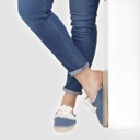 Babouche espadrilles femme en jeans et macramé